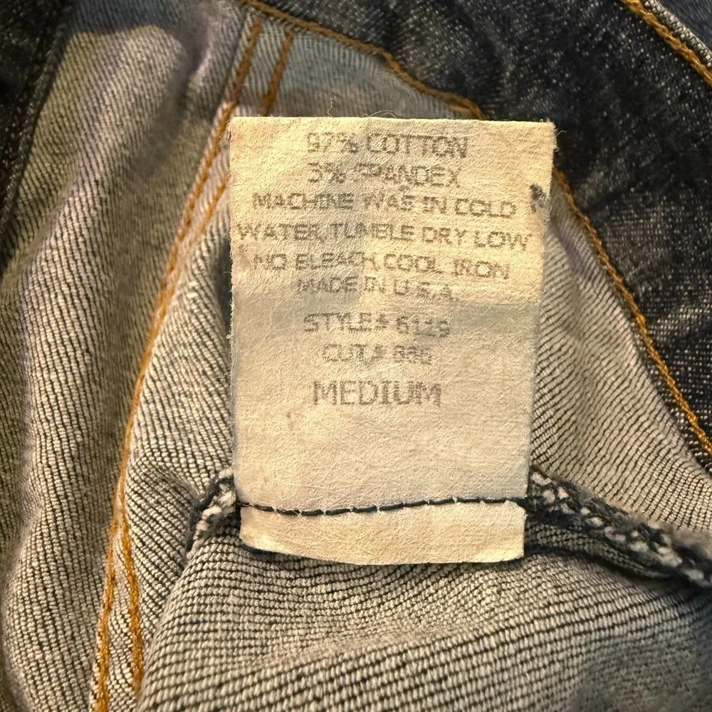 Forever21 Womens Medium Vintage Y2K Made‎ In USA Fitted Denim Jean Jacket